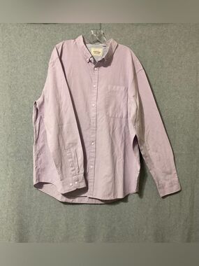 Oxford Men’s Button-Down Shirt - Light Lavender 3 XL